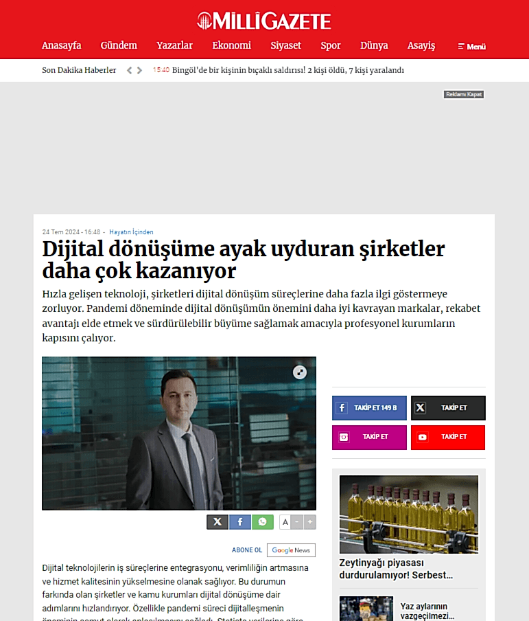 Milli Gazete Haber Optimal Ajans Umut Uysal